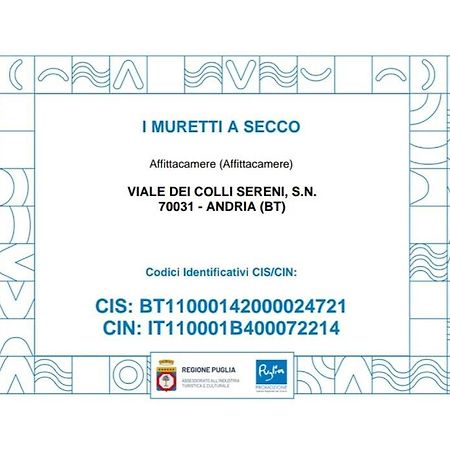 I Muretti A Secco B&B Castel Del Monte  Exteriör bild