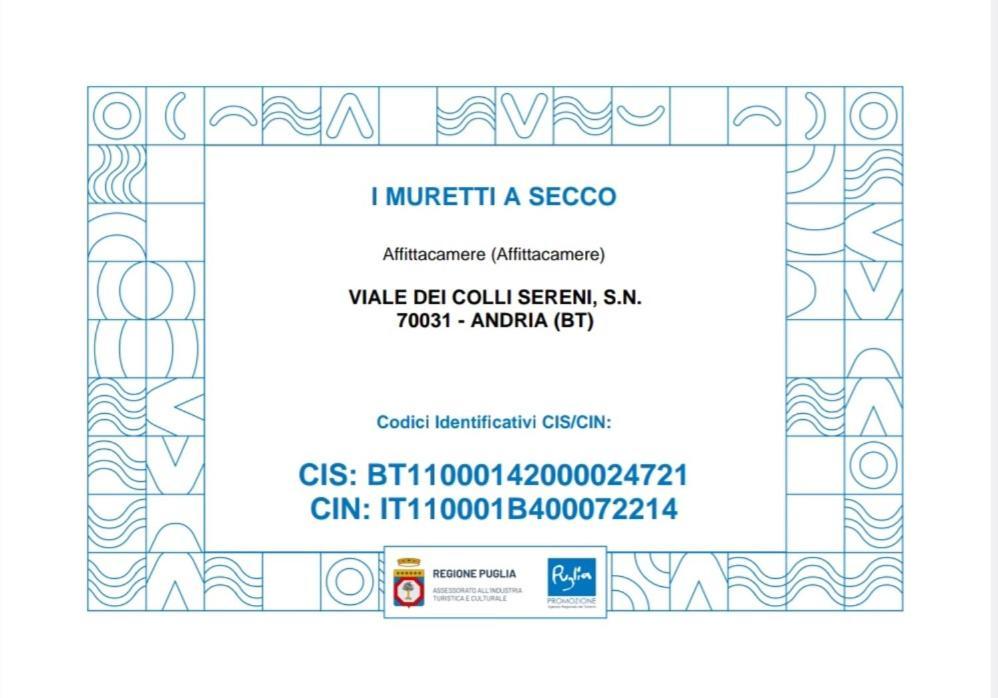 I Muretti A Secco B&B Castel Del Monte  Exteriör bild